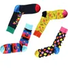 Men's Socks Design Breathable Cotton Man In Tube British Style Casual Bright Colours Fashion Novelty For Year Gift