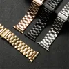 Link Bracelet polsband roestvrijstalen stalen horlogeband riemen band vlinder vouw clasp draagbare accessoires voor Apple Watch Series 3 4 5 6 7 8 SE Ultra Iwatch 41 45 49mm