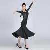 STAGE Wear Dance Dance Robe National Standard Big Swing Jirts Performance Costume Waltz Ballroom Practice DN11535