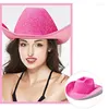 Berets Space Cowgirl Hat sequins Surface Glitter Rave Disco Hats for Halloween Dress Up Cosplay Party Assitory