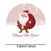 Round Santa Claus لاصق الملصقات عيد الميلاد بطاقة تحية بطاقة الختم ملصقات XMAS Party Gift DIY DIROGAN