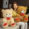 1 Pc 355060 Cm Ours En Peluche Avec Bouton Arc En Peluche Poupée Doux Câlin Jouets Pour Enfants Filles Cadeau D'anniversaire Bébé Brinquedos J220729