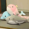 1PC 30100cmぬいぐるみ綿ぼり人形漫画クジラサメドルフィンぬいぐるみ枕睡眠枕バースデーギフトJ220729