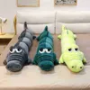 180Cm Crocodile Cuddle Rempli Simulation Alligator Pop ldren Jouets Canapé Décor Doux Océan Animaux Oreiller Cadeau Pour ldren J220729