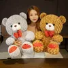 1pc 355060 cm orsacchiotto orsacchiotto con bambola peluche bambola soft coccola per bambini regalo di compleanno per ragazze baby brinquedos J220729