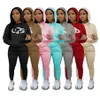 2024 Designer Marke Jogginganzüge Frauen Trainingsanzüge 2-teilige Sets Langarm Hoodies Hosen Sweatsuit Brief Stickerei Lady Outfit Pullover Hosen Kleidung 8860-4