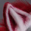 Headbands Furry Plush Foldable Wolf Cat Ears Headband Contrast Color Simutation Animal Hair Hoop Japanese Kawaii Cosplay Headpiece 221105