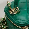10A Mirror Quality Sheepskin Luxury Designer Mini Vanity Case Women Cosmetic Bags Chain Handväska med Box C106