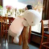 75 cm grande macio macio Hippo Cuddle Cartoon Animal Hippo Sofá Pop Sofá Bed Cushion Ldren Girlfriends Gifts Valentine J220729