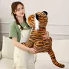 2650cmシミュレーションTiger Plush Toys Home Decor Sfisted Pets Doll Doll Soft Lifelike Animals Pillow for Ldren Kids Birthday Gift J220729