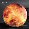 Grande sistema solare gonfiabile Planet Ball Venus Balloon Lighting Hanging/Ground Air Blow Up Sfera gialla per night club e decorazioni per feste