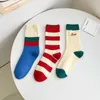 Socks Hosiery Women's Knit Bamboo Fiber High Quality Breathable Anti-Bacterial Crew Embroidered Stripe Sport Casual Female T221116