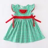 Familjematchande outfits Exklusiv Girlymax Syskon Pojkar Flickor Pläd Gingham Woven Smocked Dress Romper Shorts Set Boutique Waterlemon Barnkläder 221105