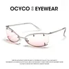 نظارة شمسية OCYCO INS 2022 y2K Cat Eye Metal Women Retro Punk Sun Closes Men Menses Oculos feminino de sol UV400 eyewear Goggle