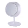 Table Lamps LED Desktop Cosmetic Mirror Artifact Light Compensation With Lamp Dormitory Dressing Folding Portable Makeup