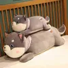 1 pk 406585cm liegen Shiba Inu Dog Plush Pillow Gevulde Animal Plush Toy Puppy Doll Bubble Tea Dog Sleep Pillow Kinderen Girls Gift J220729
