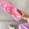 Sandaler Nya helt nya Flip Flops Summer Fashion Women Slippers Design Slope Heel Platform Shoe High Heels 2021 Sexig Slipper Women L221107