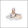Charms Authentic 925 Sterling Sier Love Letters Pendant Charms Original Box For Pandora Rose Gold Beads Jewelry Making Acces253D Dro Dh2Vy