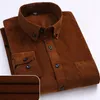 Men's Casual Shirts Plus Size 6XL AutumnWinter Warm Quality 100% Cotton Corduroy Long Sleeved Button Collar For Men Comfortable 221105