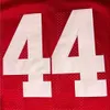 Maillots de football 44 Forrest Gump Tom Hanks Film Jersey Hommes Rouge Cousu Taille S-3XL