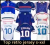 1998 1990 RETRO camisa de futebol francês VINTAGE ZIDANE HENRY MAILLOT camisas 1996 2006 camisas de futebol Trezeguet fora de casa finais 2006 branco 2022