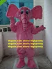 Ausgefallene rosa Elefant -Maskottchen Kostüm Maskottchen Elefish Elefisch wie Erwachsener mit großen Flabellaten Ohren Blaue Augen Nr. 962 kostenloses Schiff