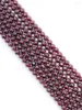 Beads Natural Pyrope Garnet 128 Facetterade runda 7-8mm Pentagon Faces