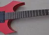 Guitare électrique rouge inhabituelle avec micros EMG, 24 frettes, touche en palissandre personnalisable