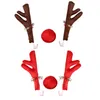 Christmas car decoration antlers New super cute decoration cartoon red nose deer ear ornaments