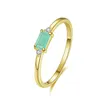 925 Sterling Zilver Mode Emerald cut Toermalijn Band Ringen Voor Vrouwen Elegante Paraiba Edelsteen Zilveren Fijne Sieraden