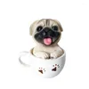 Interior Decorations Dogs In The Cup Decoration Car Ornaments Auto Accessories Birthday Gift Home Decor