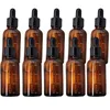 5pcs/zestaw butelki z kroplowaniem ze skalą 5 ml-100 ml Odczynnik kropla oczu bursztynowe szklane oleje aromaterapeuty