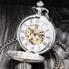 Vintage Silver Roman Number Mechanical Pocket Watch Double Case Open Fob Watch P803C271M5501880