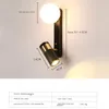 Muurlampen moderne zwarte gouden led spotlight licht verlichting voor slaapkamerstudie kantoor kantoor woonkamer ingang indoor decoratie lamp