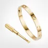 Fashion Love Screw Bangle Carter Armband Designer Armband Lyxiga smycken Kvinnor Bangle Accessories Titanium Steel Eloy Gold-Plated Never Fade With Original Bag