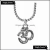 Chains Yoga Aum Om Link Chain Pendant Necklace Style Chains Fashion Gift Vintage Jewelry In 925 Sterling Sier For Men Women Drop Del Dhl0B