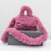 Clearance Handbag autumn and winter new portable fur plush hourglass hairy oblique cross bag female