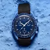 Moon Mens Watches Vollfunktion Quarz Chronograph Uhr Mission f￼r Mercury 42mm Nylon Limited Edition Master Armbanduhren 2022 Neu