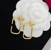 Modne złote litery urok hoop kolczyki stadnina słynne projektantki kolczyki biżuteria kobiety lady impreza miłośnicy ślubu prezent zaangażowanie żydów2360409