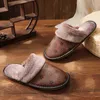 Pantofole in pelle PU unisex OG Pantofole in cotone felpato stampato Pantofole da casa per interni da donna Pantofole piatte e accoglienti Infradito invernali calde