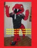 Vivid Red Viper Snake Mascot Costume Mascotte Serpent Ophidian Adult With Big Sharp Teeth Big Black Mouth No.1665