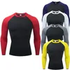 Men's T-Shirts Compression Running T Shirt Fitness Men Tight Long Sleeve Tshirt Training Jogging Shirts Gym Sportswear Quick Dry rashgard Tee 221105