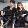 Vêtements de nuit pour hommes Couple Pyjama Ensembles pour hommes Plaid Designer Loungewear Vêtements de nuit à manches longues Pantalon de sommeil Mince Soie Satin Pyjamas Hommes 221105