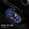 Cell Phone Chargers Dual Ports Charging USB-A Fast Quick Charge QC3.0 3.1A 2 USB Car Charger for iPhone Samsung LG IOS Android Universal