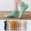 Chaussettes Bonneterie Femmes Été Mince Respirant Bonbons Couleur Coton Court Déodorant Rayé Coloré Dames Style Japonais Kawaii T221102