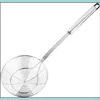 Spoons Solid Stainless Steel Spider Strainer Skimmer Ladle For Cooking And Frying Kitchen Utensils Wire Pasta Spoon Drop Delivery Ho Dhxrz