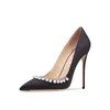 Sandales Classique Marque En Cuir Véritable Femmes Talons Hauts À La Mode Pointu Pompes Confortable Partie Stiletto Chaussures L221107