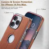 New Business Electroplating line leather Pattern Stitching Phone Soft Shell Full Protection Anti-drop Iphone case for 14 pro max/14pro /14/14max retail packaging