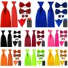 Bow Ties 7 PCS Mens Satin Satin Skinny Wide Necktie Bowtie Pocket Cufflinks Set BWSET0303