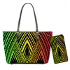 Bolsas de noite ELVISWORDS Bolsa de design de luxo Tribos polinésias com estampa de ombro para mulheres Bolsas e bolsas conjunto carteira personalizada sacola